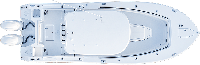 Sea Hunt Gamefish 27 CB, top-down view