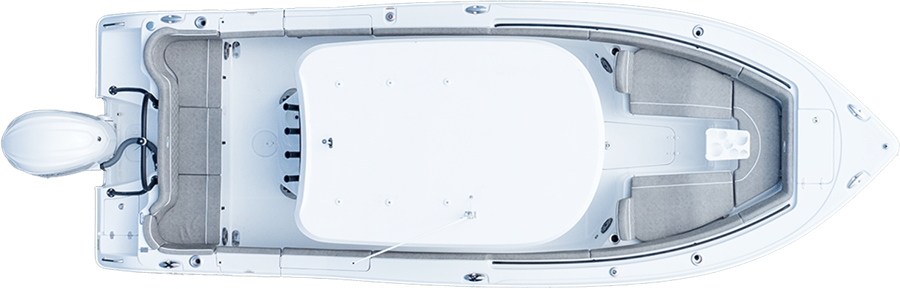 Sea Hunt Ultra 255 SE, top-down view
